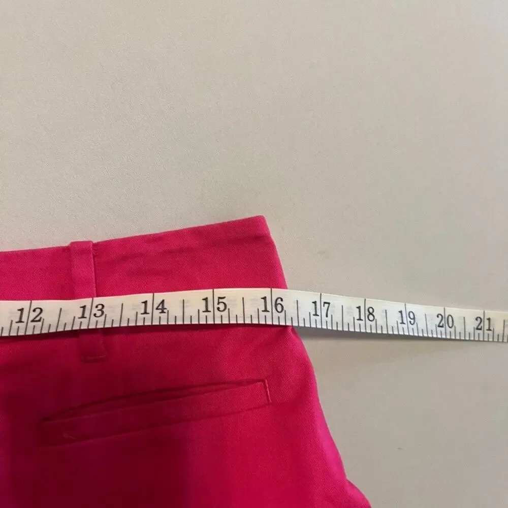 Ann Taylor Petite Curvy Fit Bright Pink Ankle Pants 8P - Picture 6 of 9